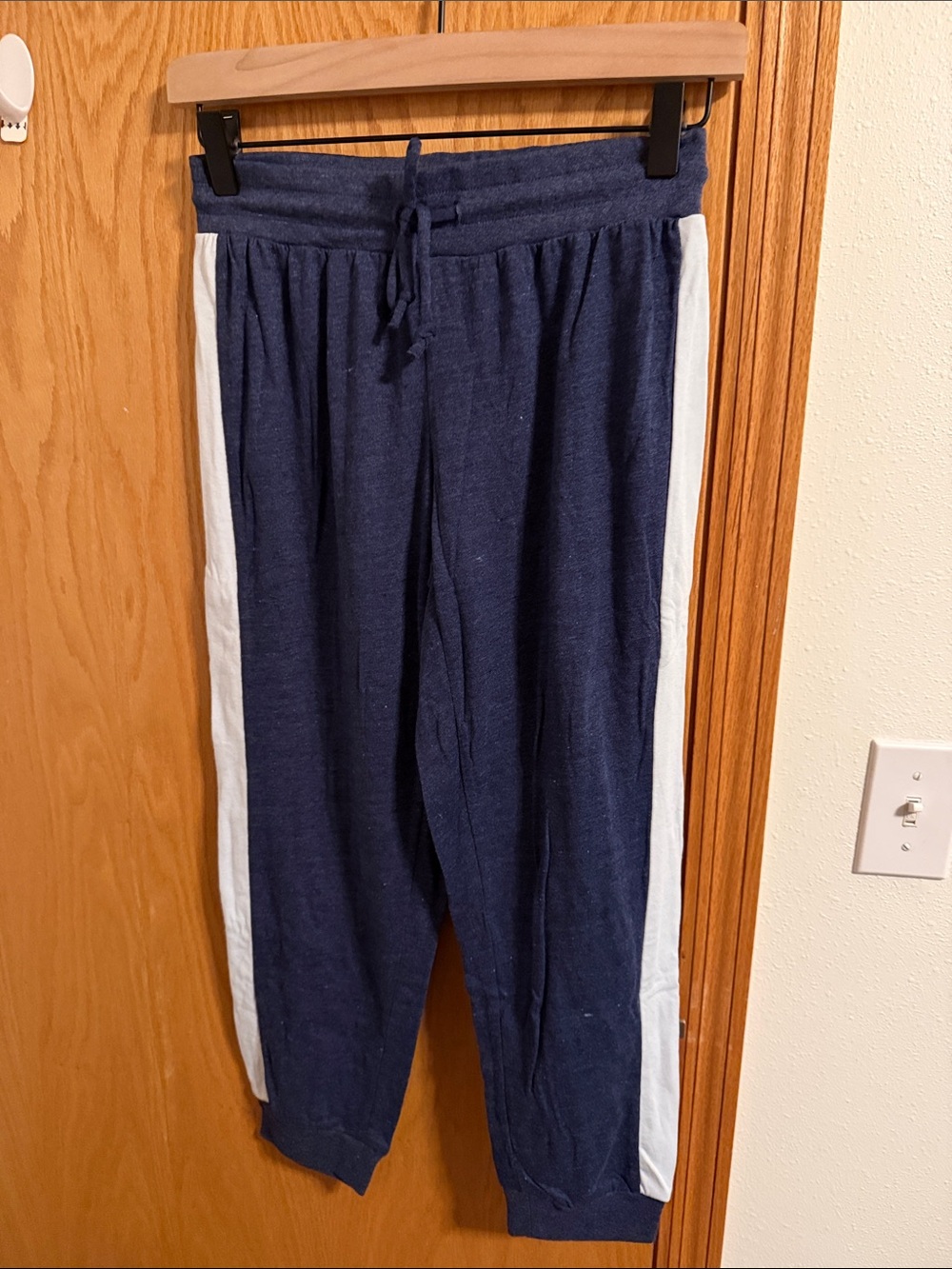 🫶🏼5 for $45!!🫶🏼Chaser Navy Track Joggers with Light Blue Side Stripes